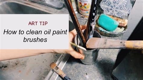 metal box for cleaning oil paint from brushes|how to clean oil paint brushes.